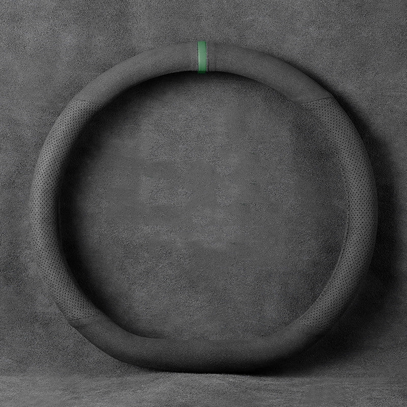 Sandsberg | Universelle Anti-Rutsch Lenkradabdeckung mit atmungsaktivem Mikrofaser, für rundes & D-förmiges Lenkrad