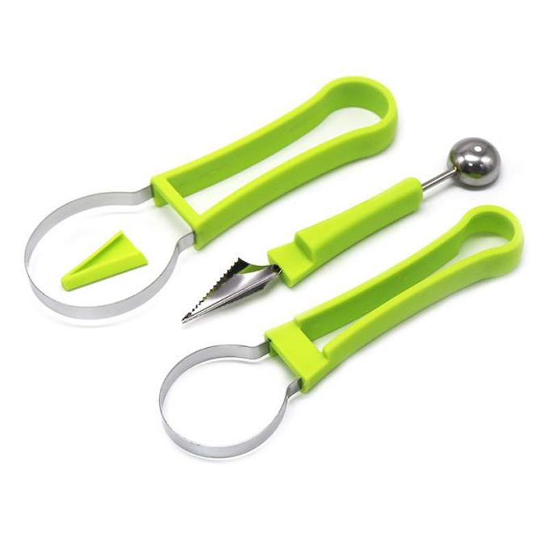 4 In 1 Edelstahl Obst Melonen Kugelausstecher Set