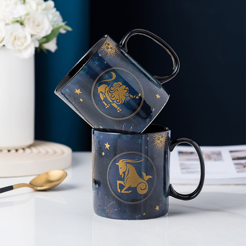 Sandsberg | 12 Sternzeichen Tasse Kobaltblau Keramische Kaffeetasse
