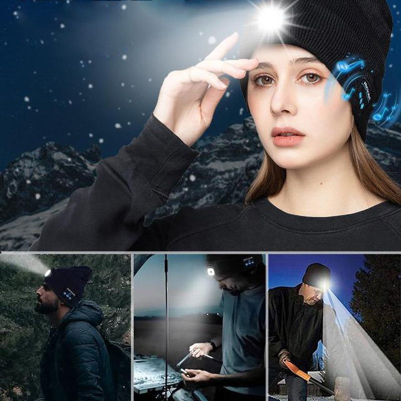 Sandsberg | LED Bluetooth Mütze mit abnehmbaren Lautsprechern