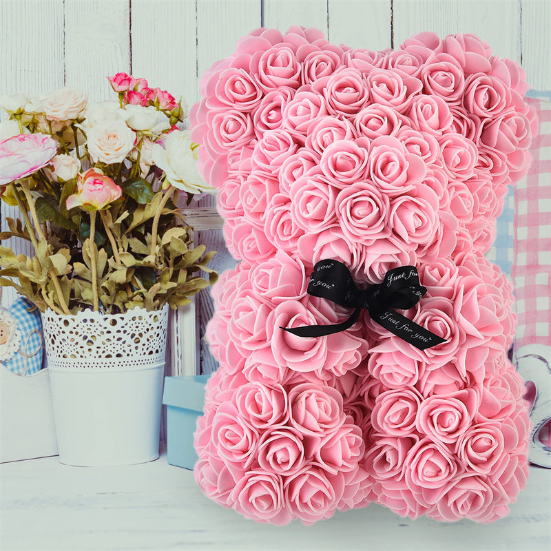 Valentinstag Geschenk Rose Bär Ewige Blume Rose Teddybär PE Schaum Bär 25cm Valentinstag