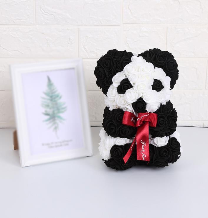 Valentinstag Geschenk Rose Bär Ewige Blume Rose Teddybär PE Schaum Bär 25cm Valentinstag