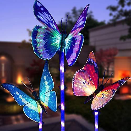 Solar Schmetterling Leuchtstab, 3er Pack