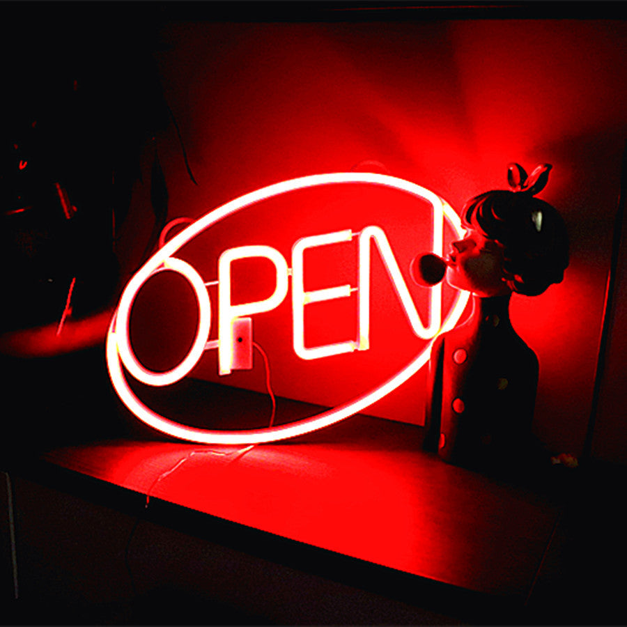 Moderne Art Deco wasserdichte PS OPEN LED Außen hängende Neon Wand sconce Lampe für Esszimmer