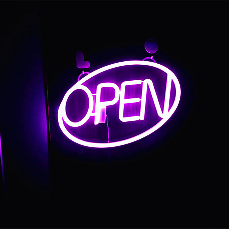 Moderne Art Deco wasserdichte PS OPEN LED Außen hängende Neon Wand sconce Lampe für Esszimmer