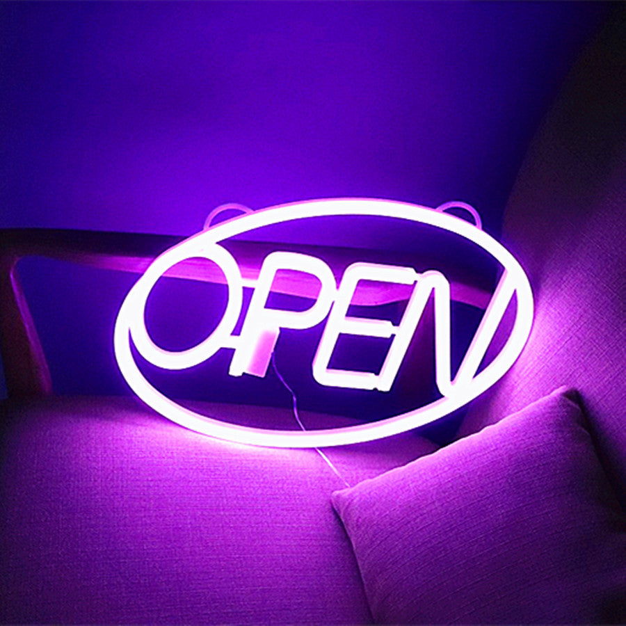 Moderne Art Deco wasserdichte PS OPEN LED Außen hängende Neon Wand sconce Lampe für Esszimmer