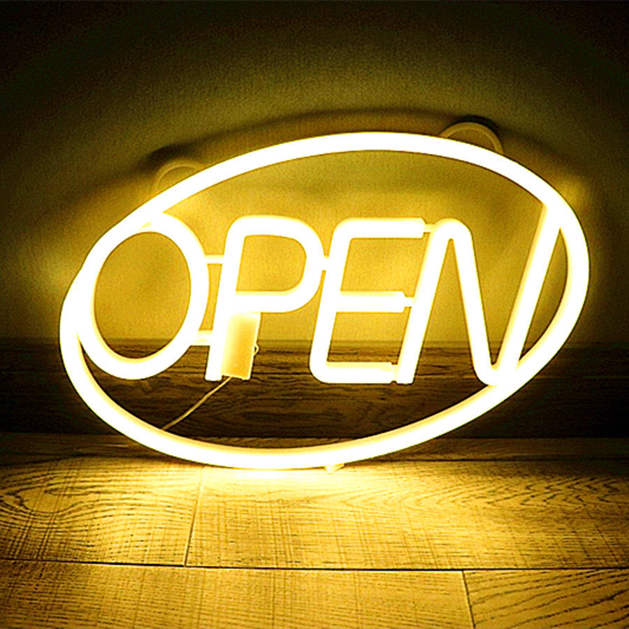 Moderne Art Deco wasserdichte PS OPEN LED Außen hängende Neon Wand sconce Lampe für Esszimmer