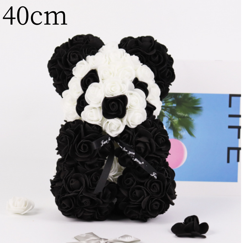 Valentinstag Geschenk Rose Bär Ewige Blume Rose Teddybär PE Schaum Bär 25cm Valentinstag