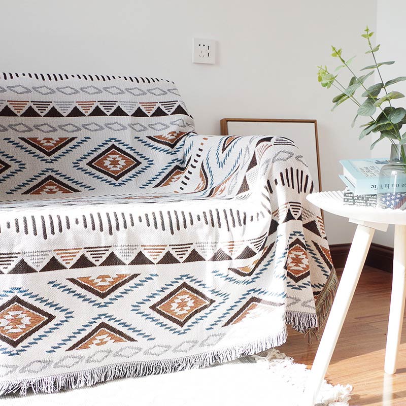 Bohemian-Strick-Loungedecke mit Quaste