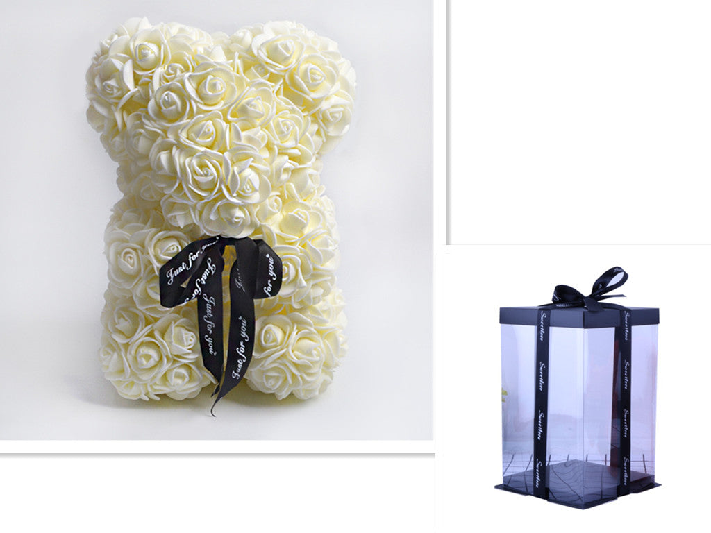Valentinstag Geschenk Rose Bär Ewige Blume Rose Teddybär PE Schaum Bär 25cm Valentinstag