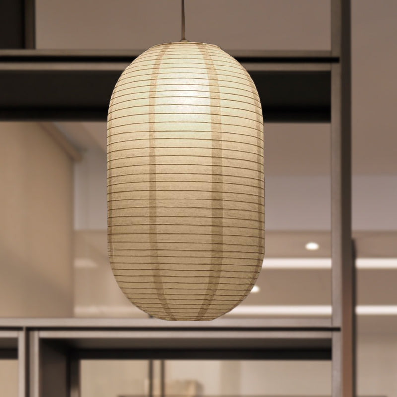 8.5"/11.5"/16.5" Breite Laterne Aufhängung Pendel Traditionell Papier Weiß 1 Licht Hängeleuchte