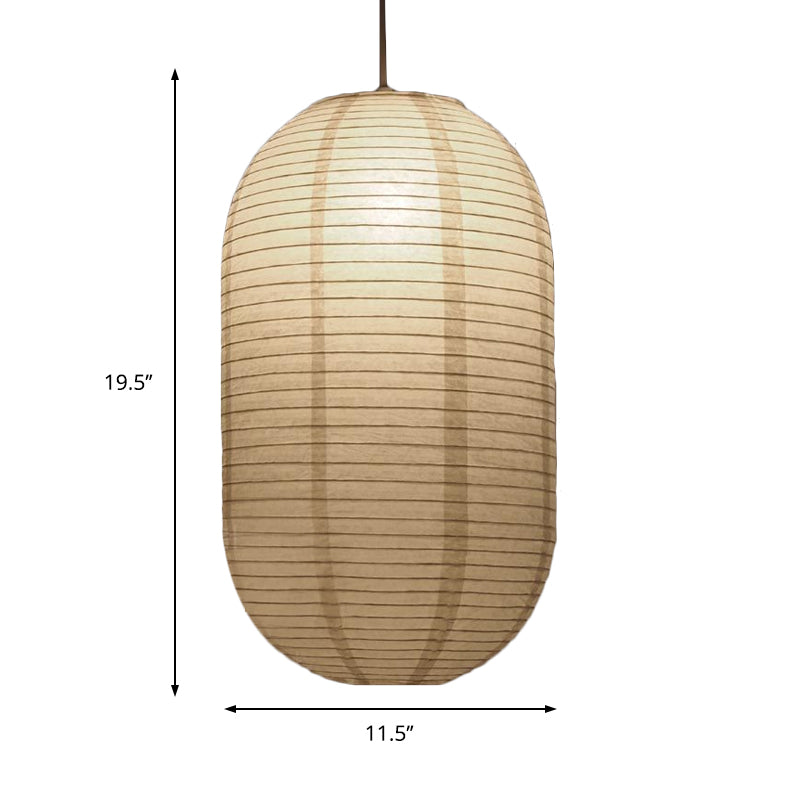 8.5"/11.5"/16.5" Breite Laterne Aufhängung Pendel Traditionell Papier Weiß 1 Licht Hängeleuchte