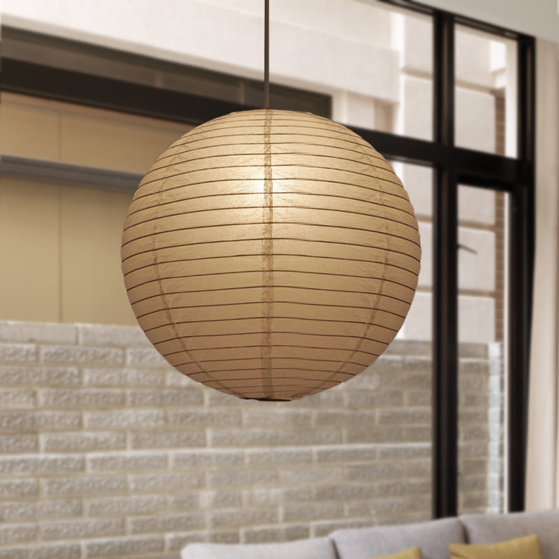 8.5"/11.5"/16.5" Breite Laterne Aufhängung Pendel Traditionell Papier Weiß 1 Licht Hängeleuchte