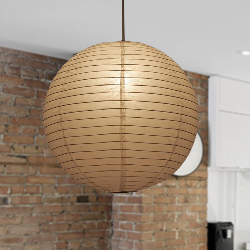 8.5"/11.5"/16.5" Breite Laterne Aufhängung Pendel Traditionell Papier Weiß 1 Licht Hängeleuchte