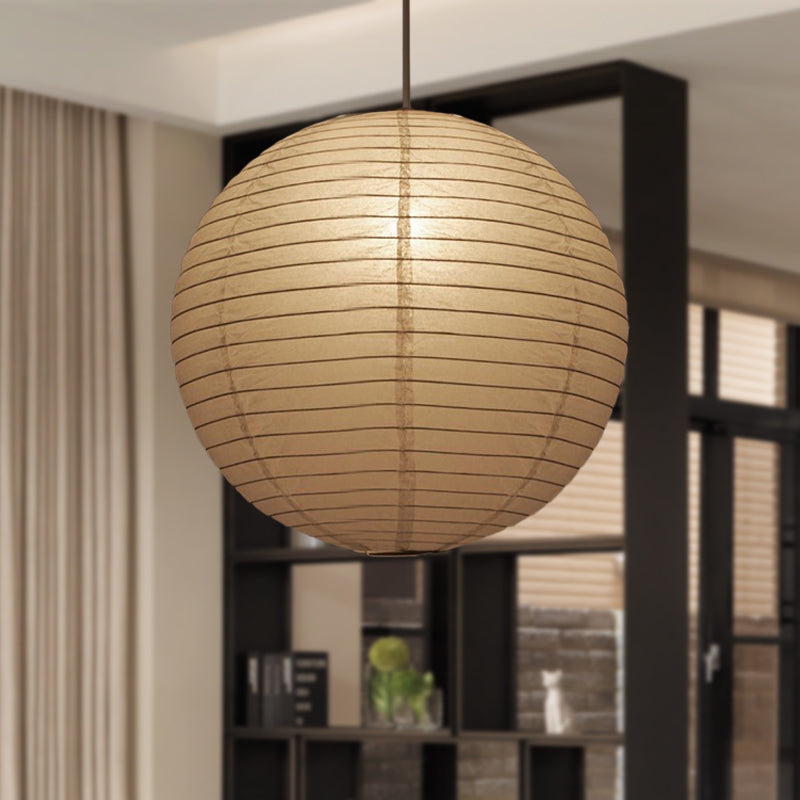 8.5"/11.5"/16.5" Breite Laterne Aufhängung Pendel Traditionell Papier Weiß 1 Licht Hängeleuchte