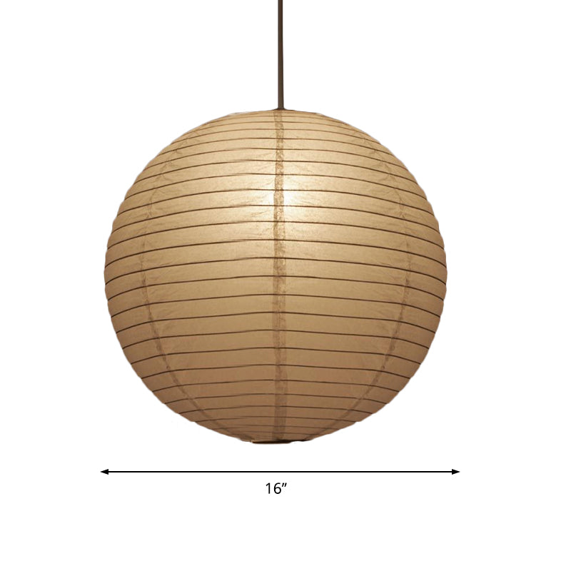 8.5"/11.5"/16.5" Breite Laterne Aufhängung Pendel Traditionell Papier Weiß 1 Licht Hängeleuchte