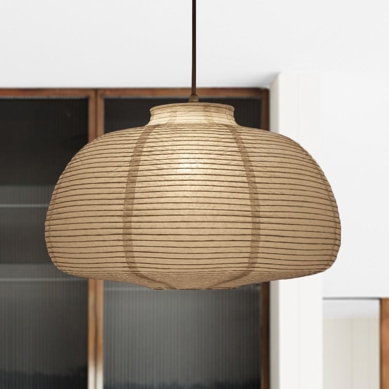 8.5"/11.5"/16.5" Breite Laterne Aufhängung Pendel Traditionell Papier Weiß 1 Licht Hängeleuchte