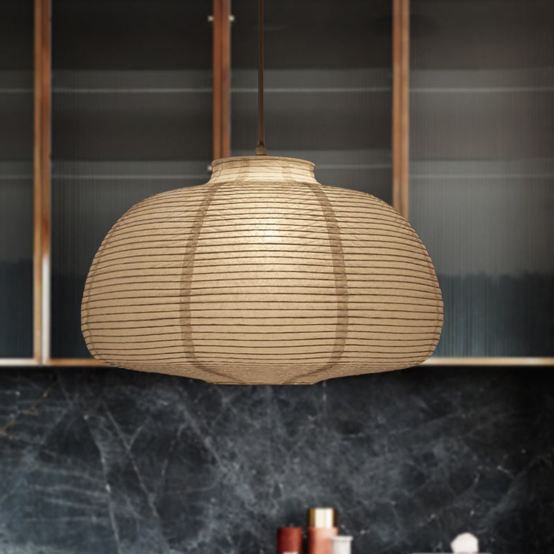 8.5"/11.5"/16.5" Breite Laterne Aufhängung Pendel Traditionell Papier Weiß 1 Licht Hängeleuchte
