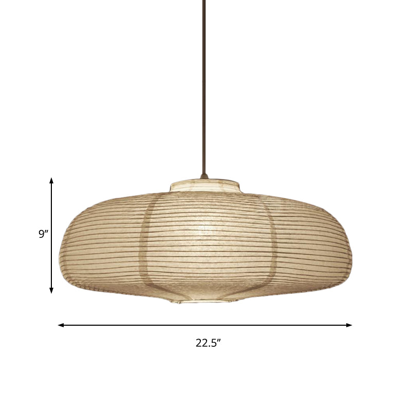 8.5"/11.5"/16.5" Breite Laterne Aufhängung Pendel Traditionell Papier Weiß 1 Licht Hängeleuchte