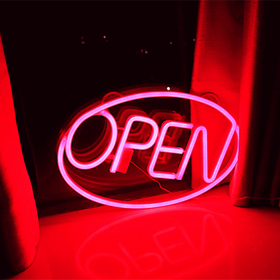Moderne Art Deco wasserdichte PS OPEN LED Außen hängende Neon Wand sconce Lampe für Esszimmer