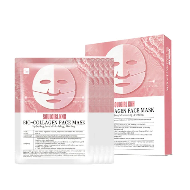 5PCS Absorbierbare Bio-Kollagen-Gesichtsmaske