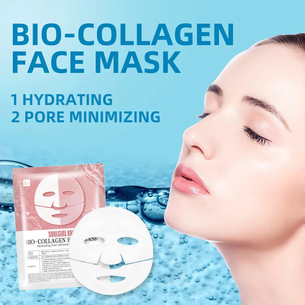 5PCS Absorbierbare Bio-Kollagen-Gesichtsmaske