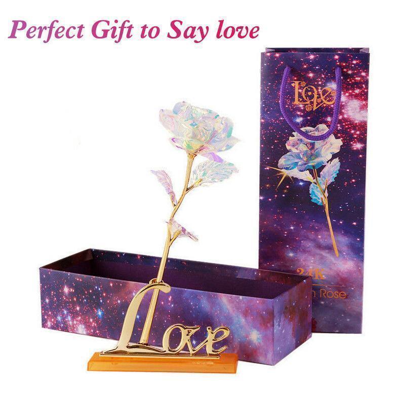 Farbige Galaxie Rose mit Liebe