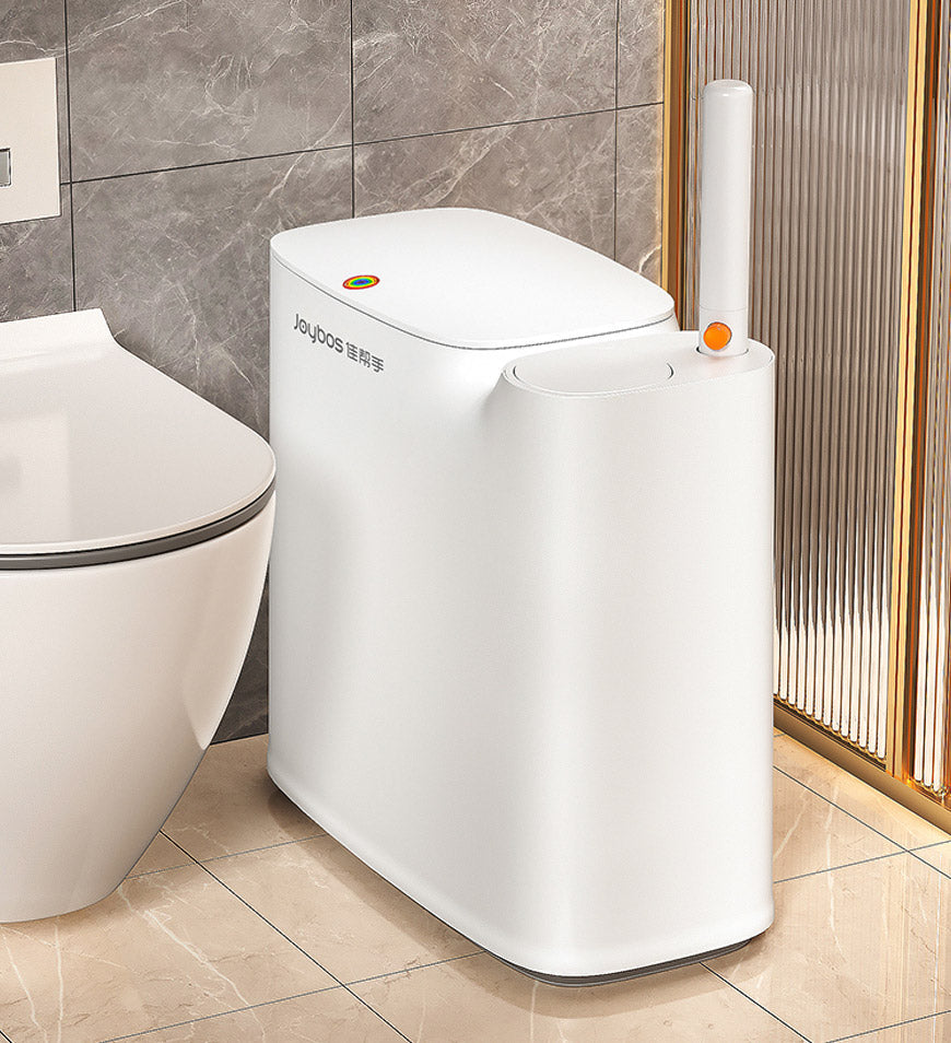 2 in 1 Schmaler Badezimmer-Mülleimer mit Toilettenbürste Z32