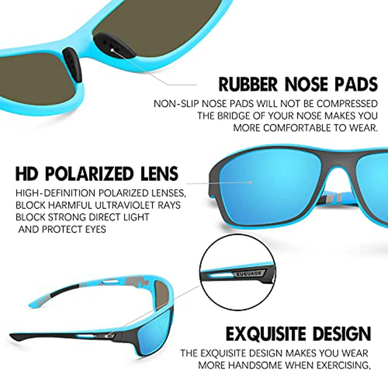 Outdoor-Sport-Sonnenbrille mit blendfreier polarisiertem Glas