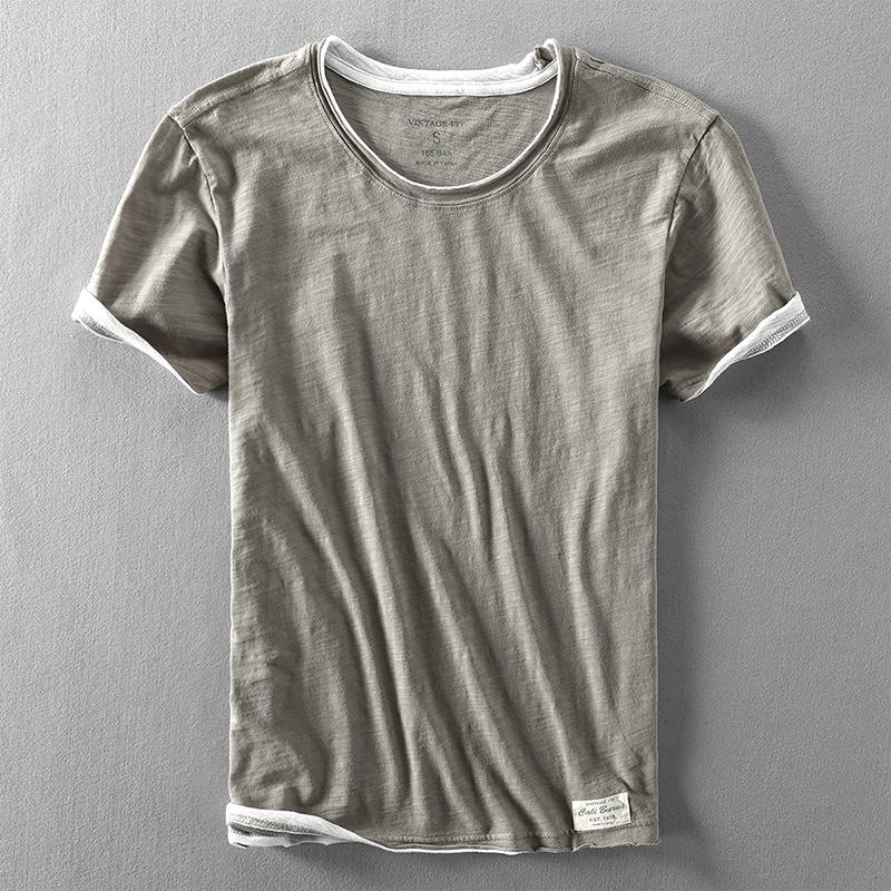 Lässiges O-Ausschnitt T-Shirt für Männer