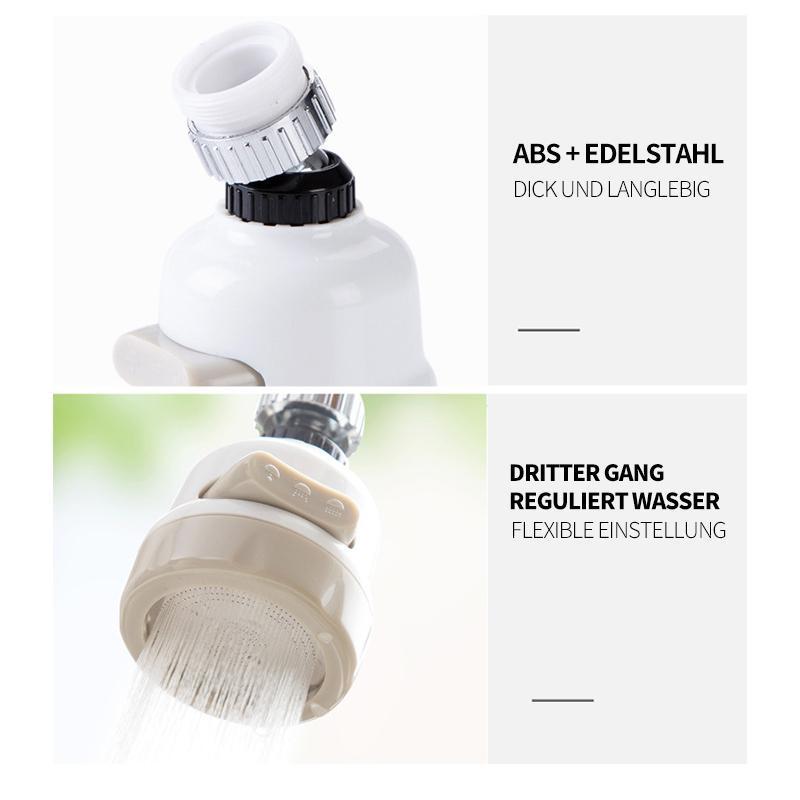 Waschtisch Armatur - 360 ° drehbarer ABS-Wasserhahn-Sprühkopf