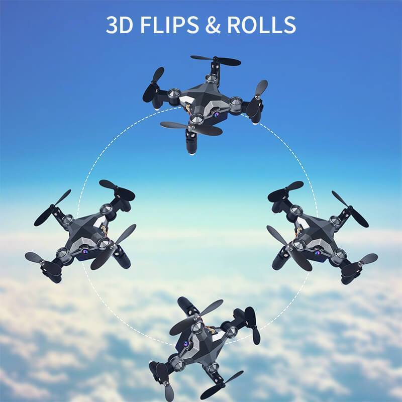 Mini Drone Flugzeug Faltbar Aerial WiFi Uhr Fernbedienung