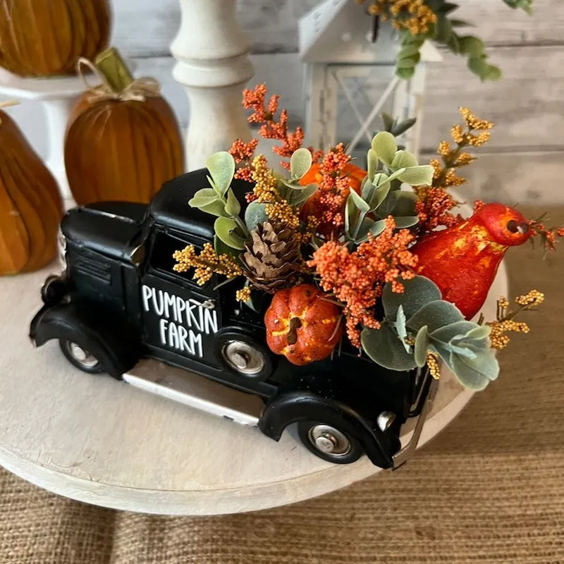 Herbstdekoration Kürbis-Bauernhof-LKW