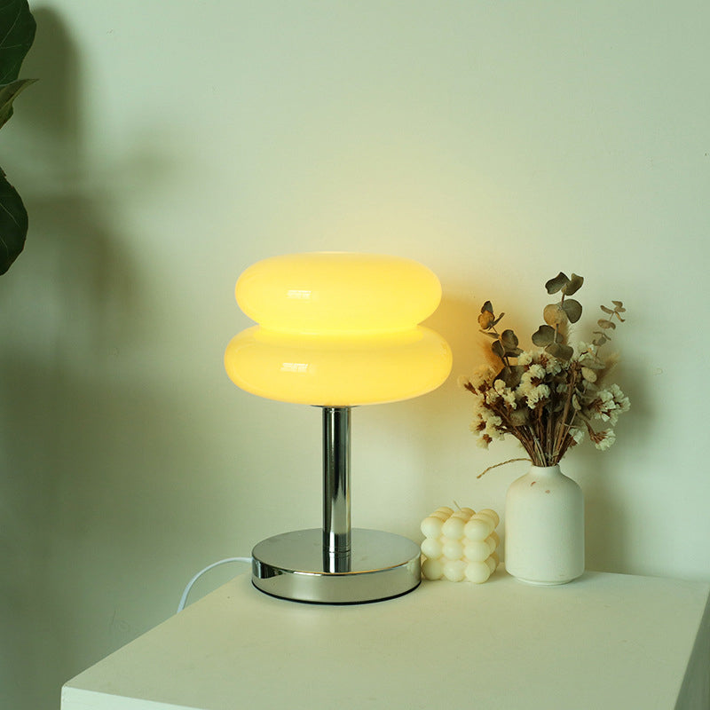 Moderne Glas-Tarte-Design 1-Licht Tischlampe