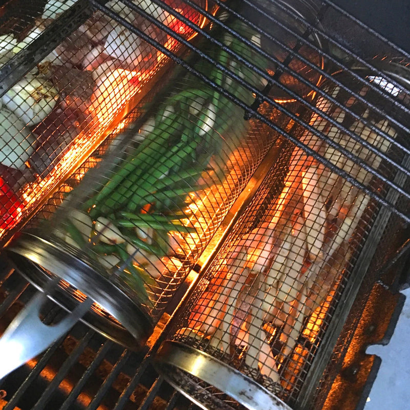 Sandsberg | Edelstahl rollbarer BBQ Grillkorb