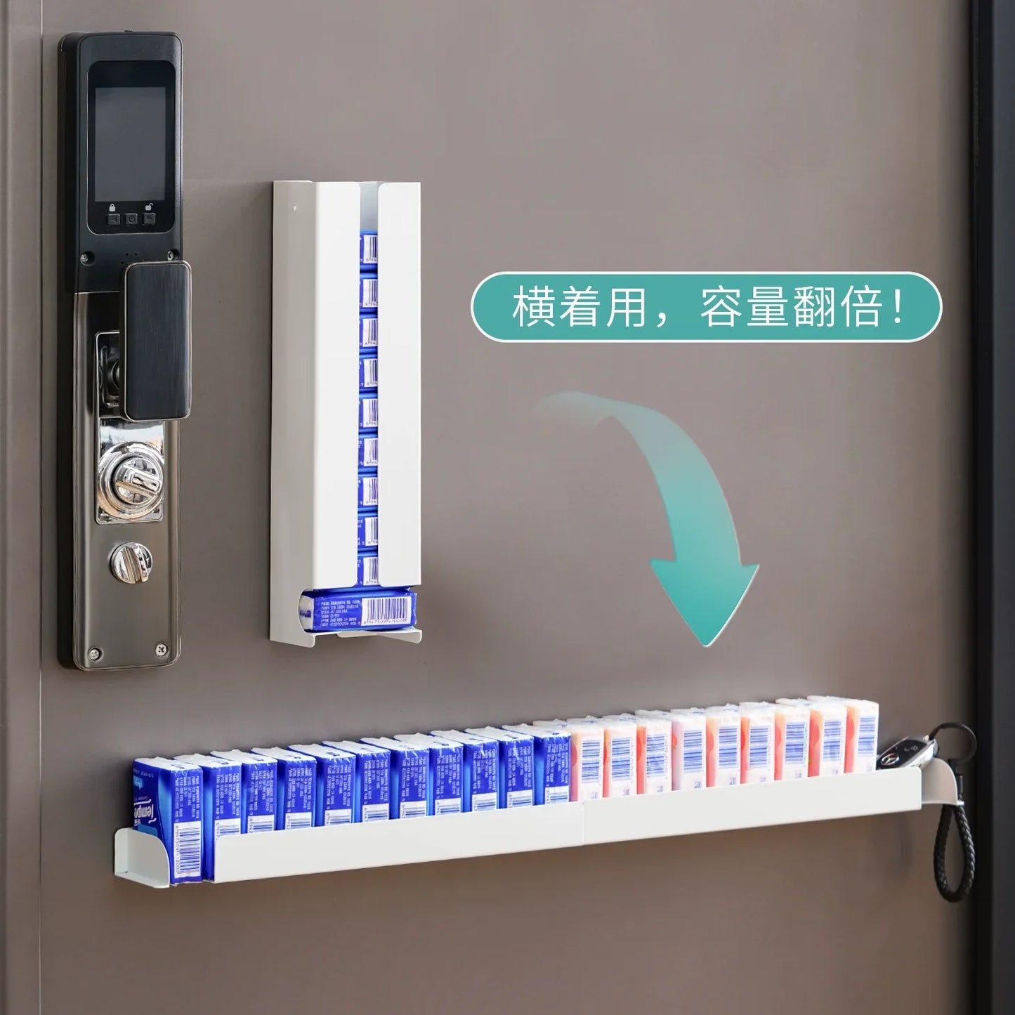 Sandsberg | Magnetische Wandhalterung für Taschentücher - Automatischer Nachfüllspender