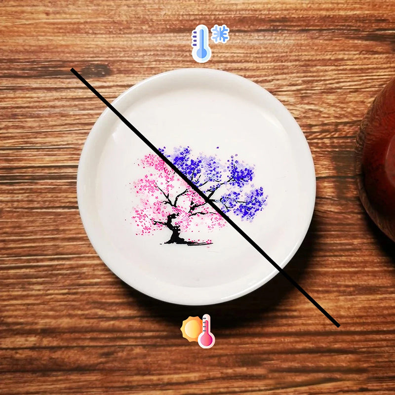Sandsberg | Magic Flowers Blooming Tea Sake-Becher, Eis/Heiß Farbwechsel Keramiktasse