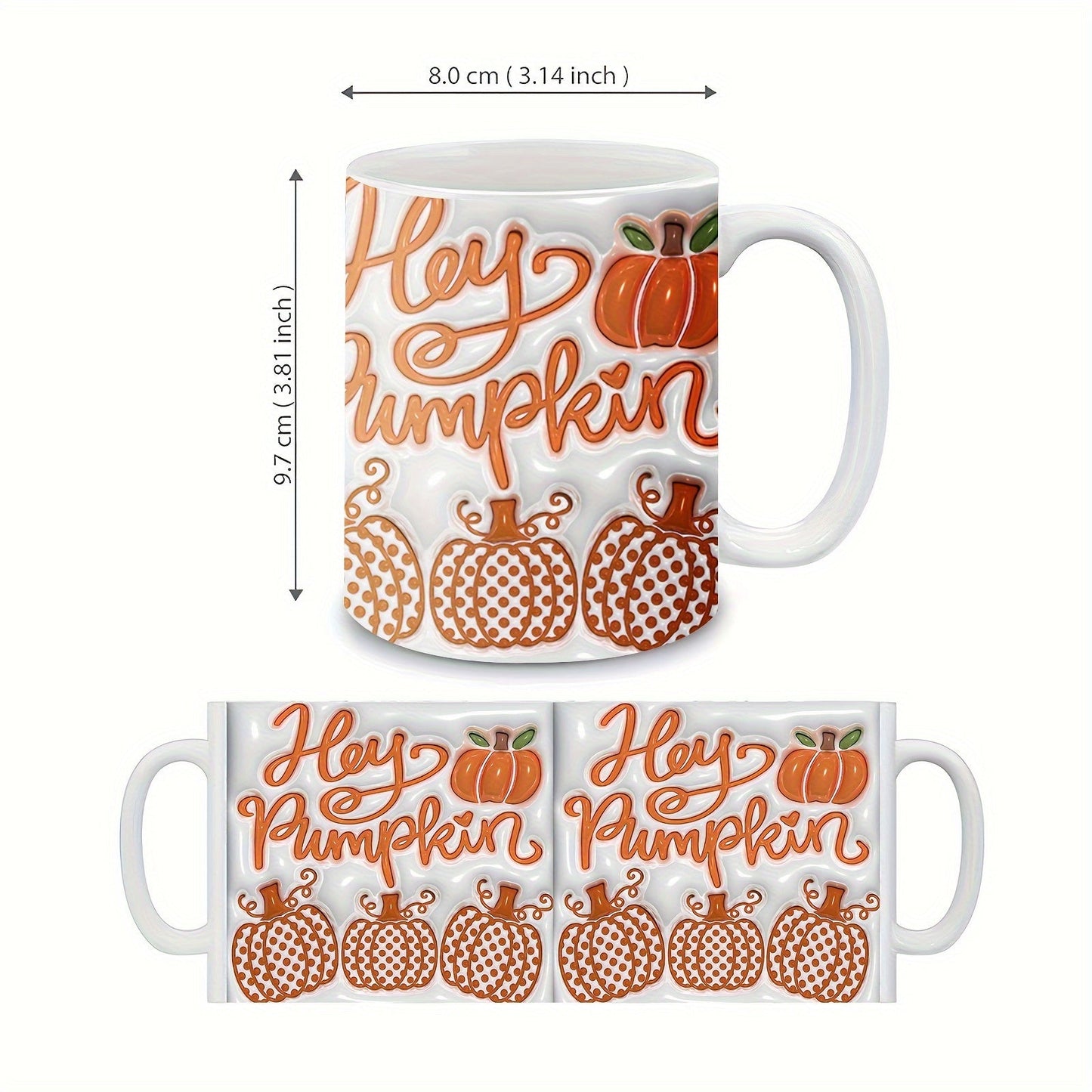 Keramische Kürbis-Tasse