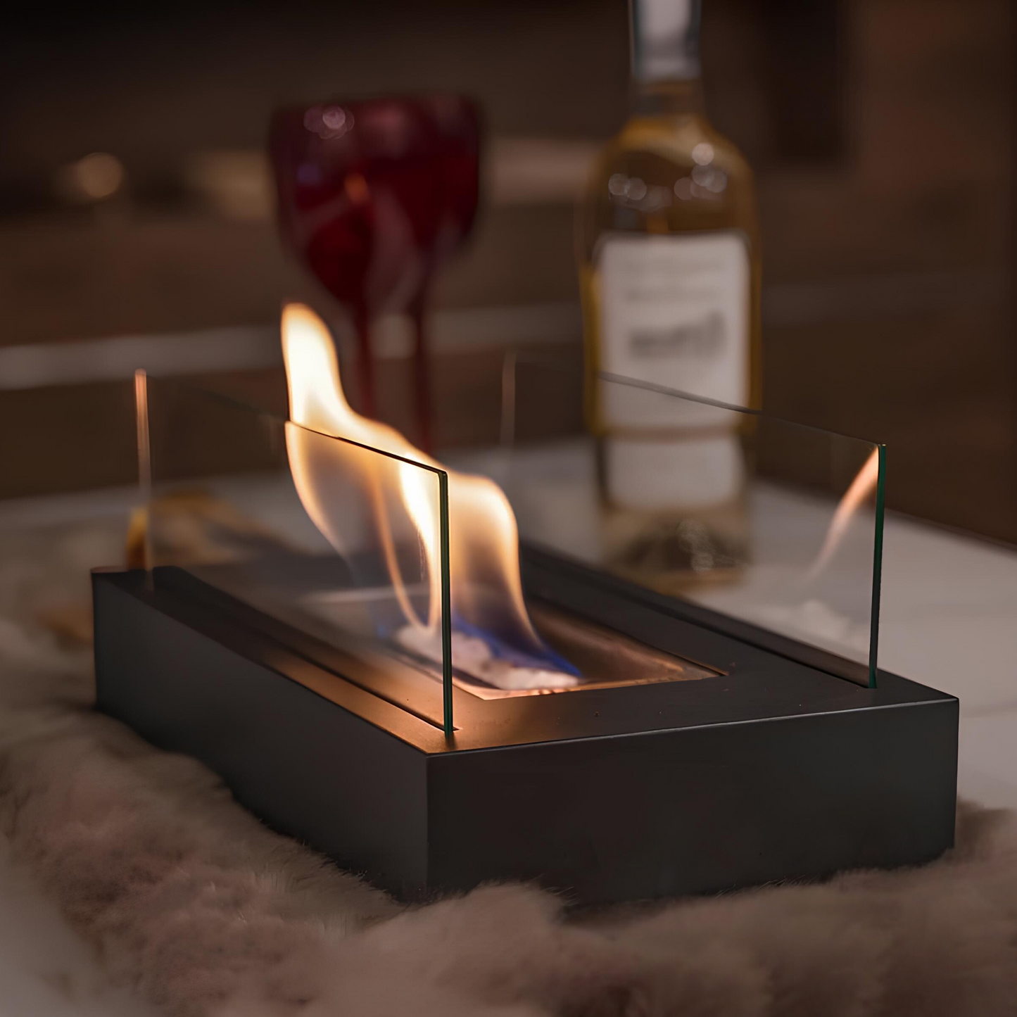 FireGlow – Luxuriöser Tischkamin für Innen & Außen