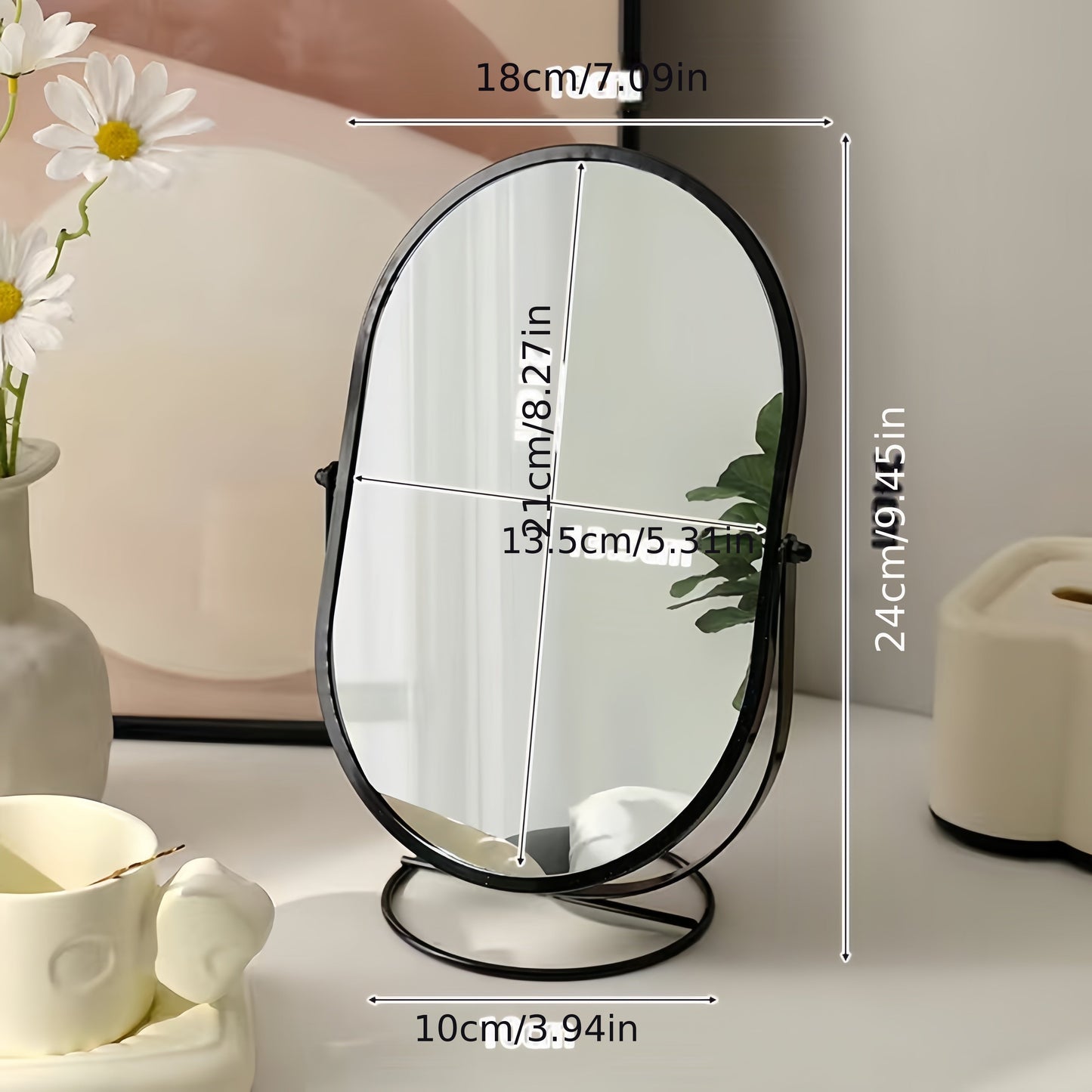 360° Look – Eleganter Make-up Spiegel für jeden Winkel