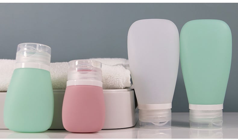 Bottlexi Reise Silikon Flaschen Set – 2er-Pack für Shampoo, Duschgel & Kosmetik