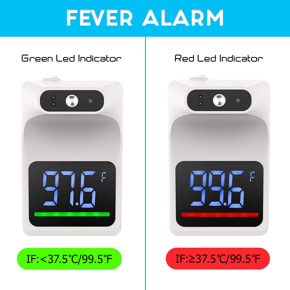 Kontaktloses Wandthermometer für die Stirn