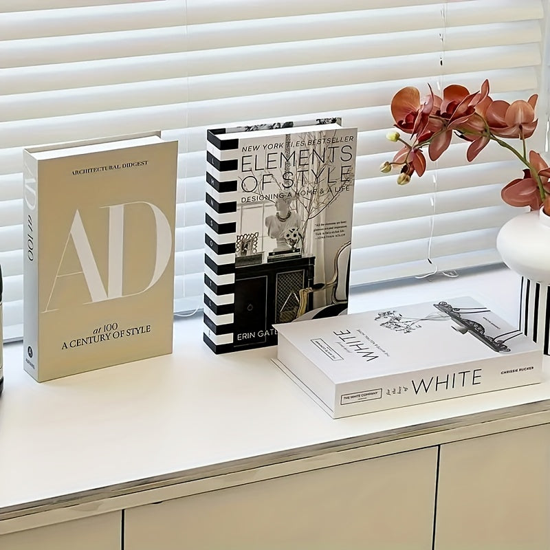 ChicDecor - Set von 3 eleganten Büchern für Einrichtungsstil