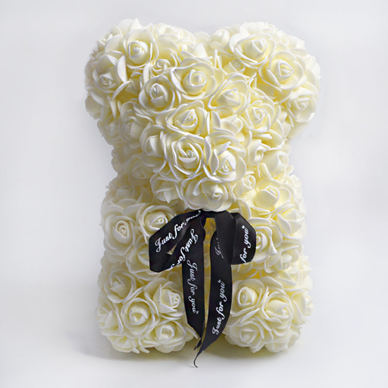 Valentinstag Geschenk Rose Bär Ewige Blume Rose Teddybär PE Schaum Bär 25cm Valentinstag