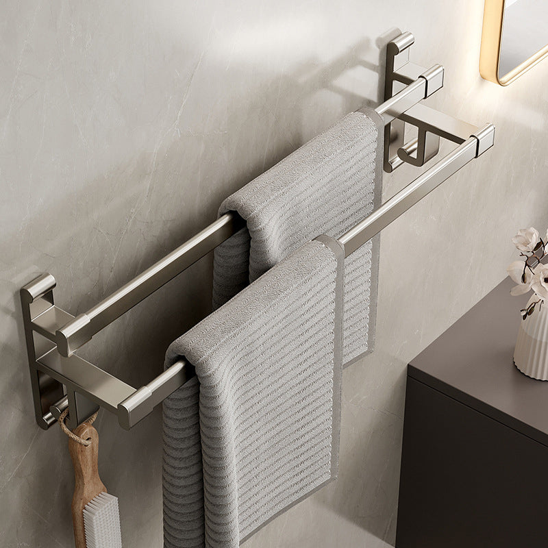 Sandsberg | Graues Badezimmer Zubehör Set Zeitgenössischer Stil Aluminium Handtuchstange