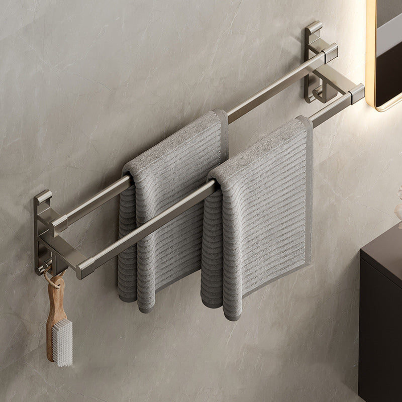 Sandsberg | Graues Badezimmer Zubehör Set Zeitgenössischer Stil Aluminium Handtuchstange