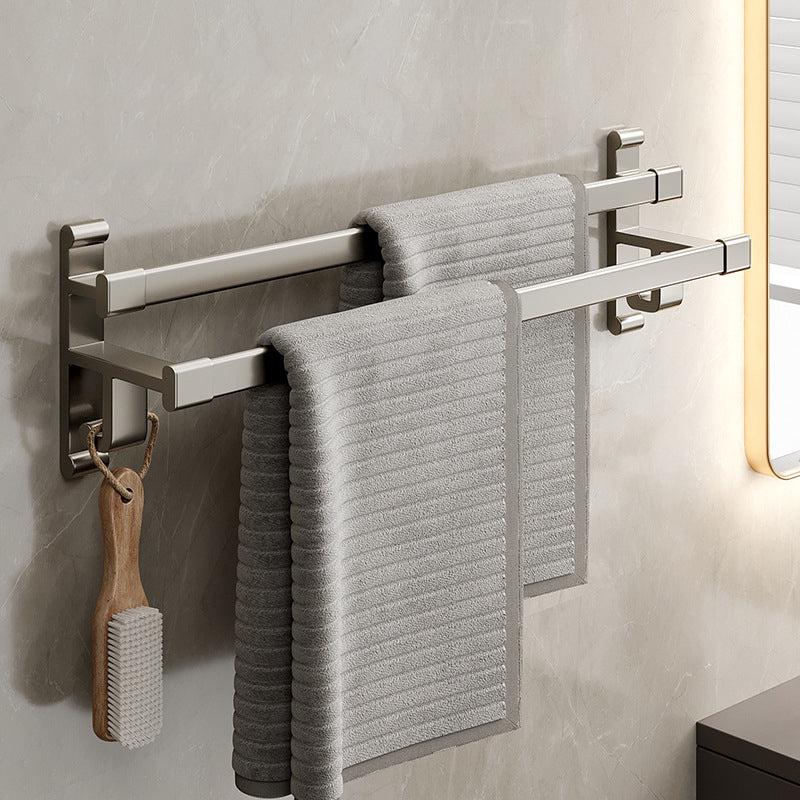 Sandsberg | Graues Badezimmer Zubehör Set Zeitgenössischer Stil Aluminium Handtuchstange