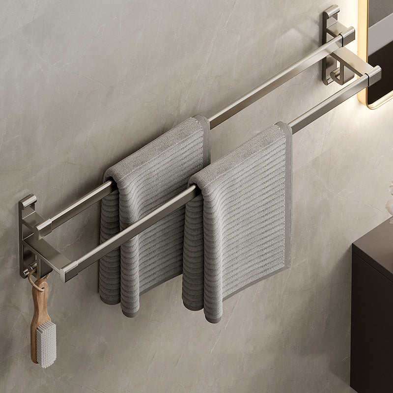 Sandsberg | Graues Badezimmer Zubehör Set Zeitgenössischer Stil Aluminium Handtuchstange