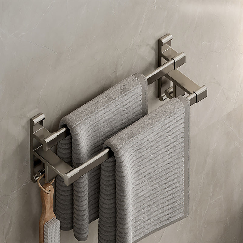 Sandsberg | Graues Badezimmer Zubehör Set Zeitgenössischer Stil Aluminium Handtuchstange