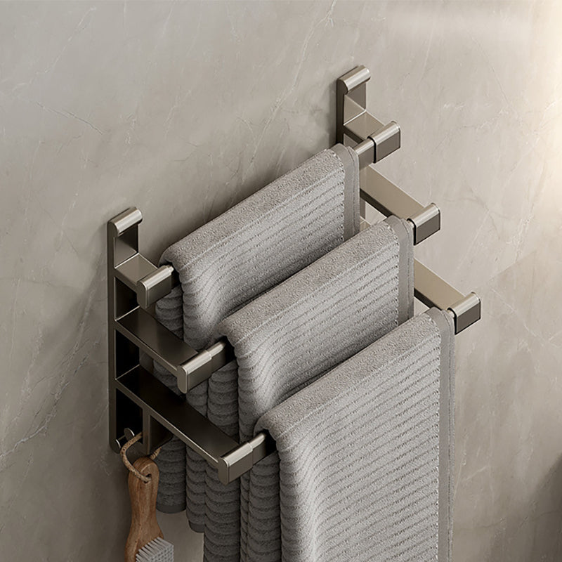 Sandsberg | Graues Badezimmer Zubehör Set Zeitgenössischer Stil Aluminium Handtuchstange